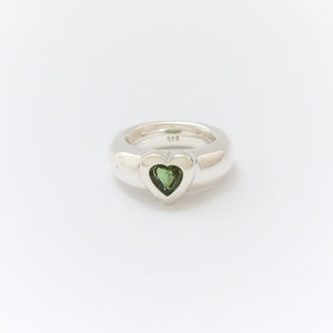 Peridot Heart Ring