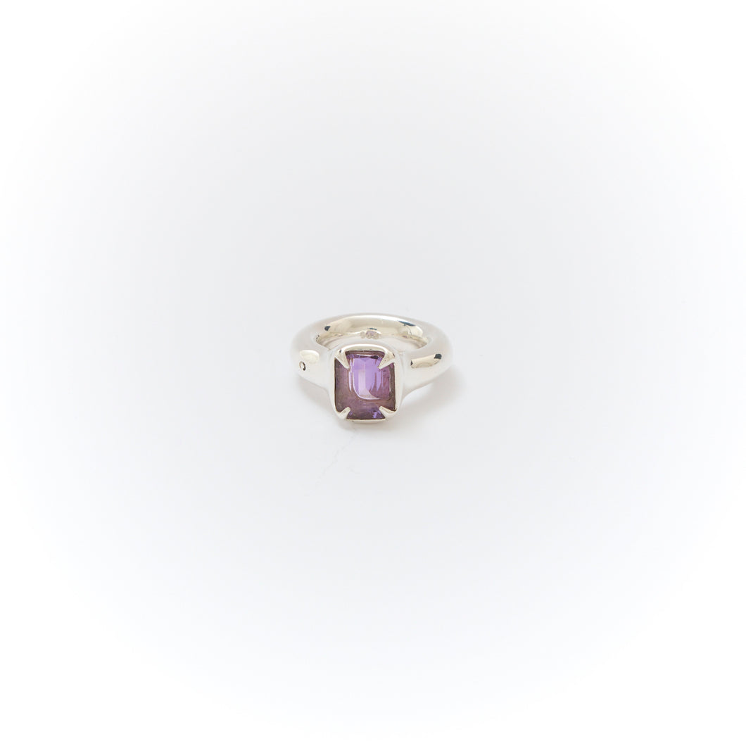 Chunky Amethyst Ring